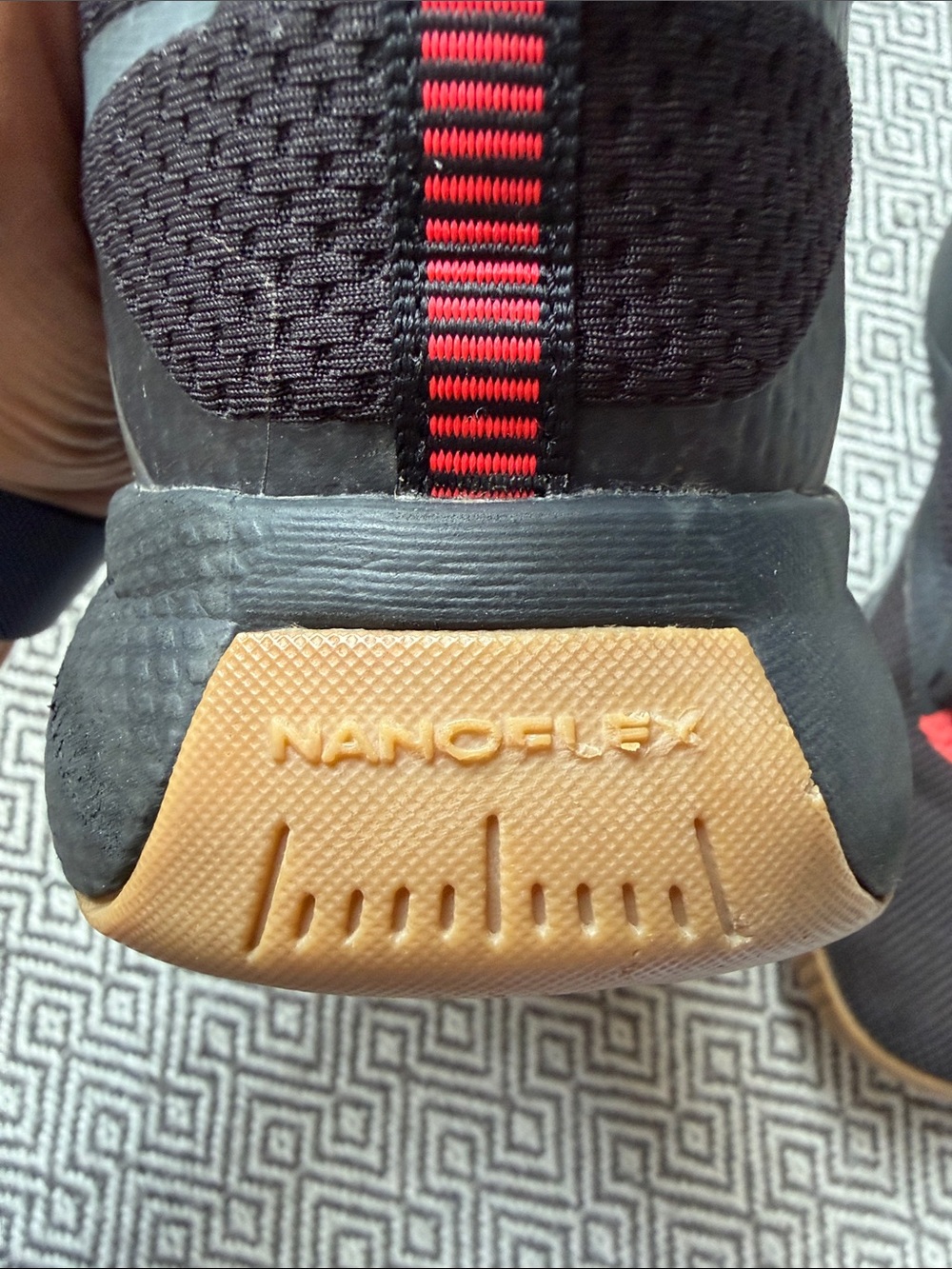 Reebok Men's Black Athletic Trainer with Red Accents - Picture 13 of 13